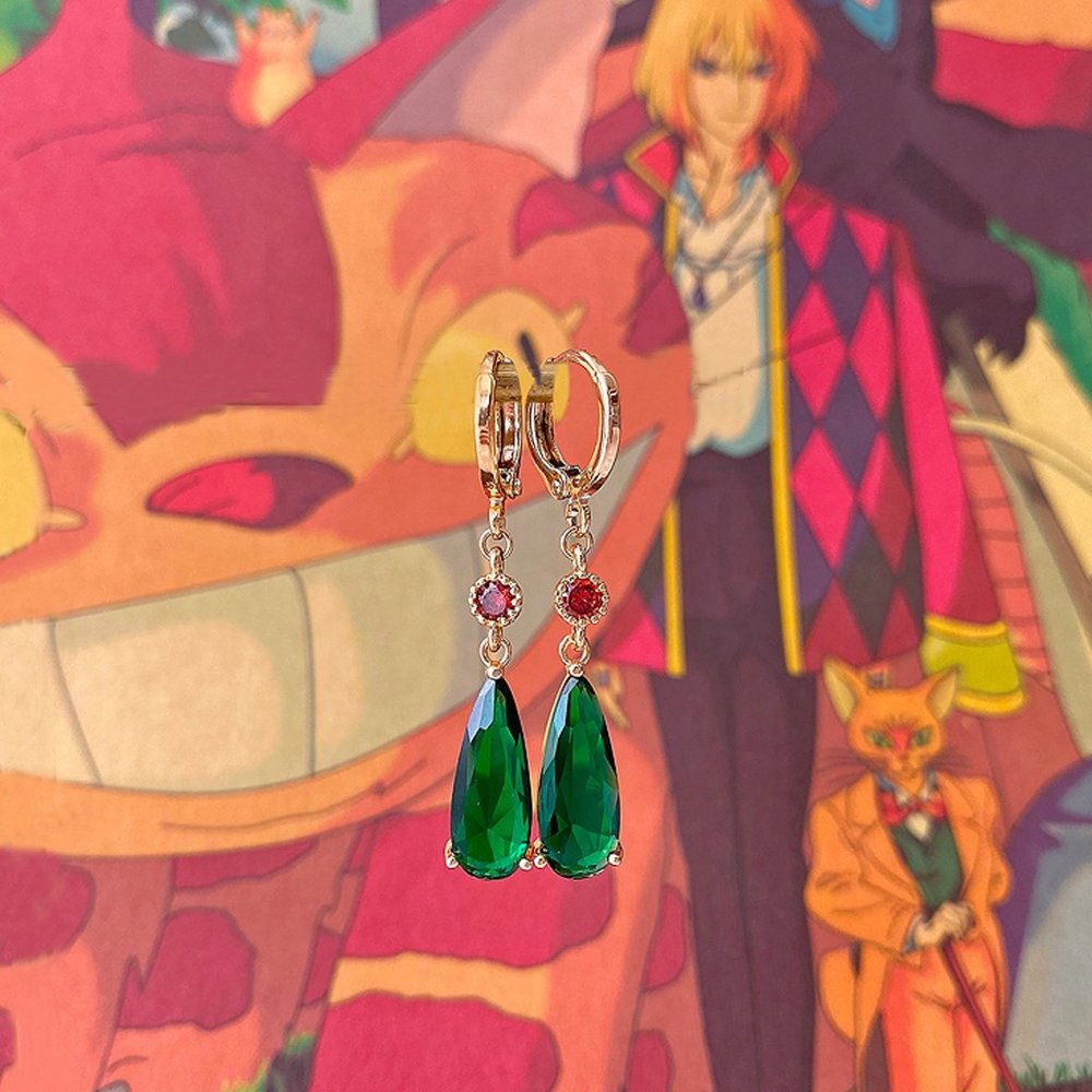 Howl's Moving Castle 14k Gold Earrings - Picture 2 of 11